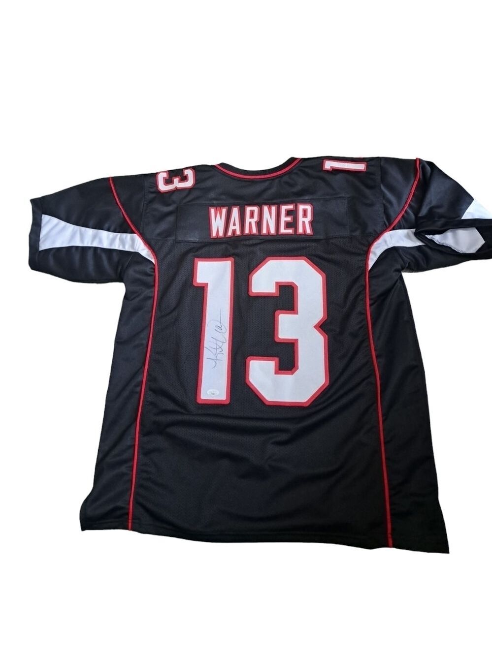 NFL KURT WARNER #13 autographed jersey Arizona cardinals BLUE  football XL